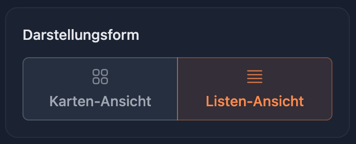Dividend calendar display mode