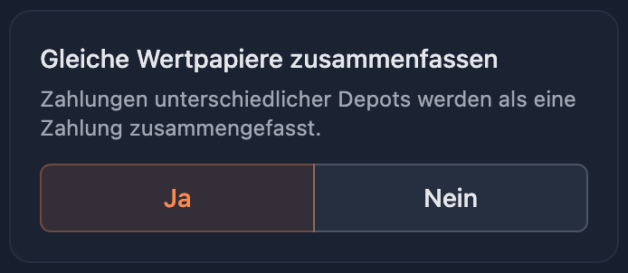 Group identical securities settings