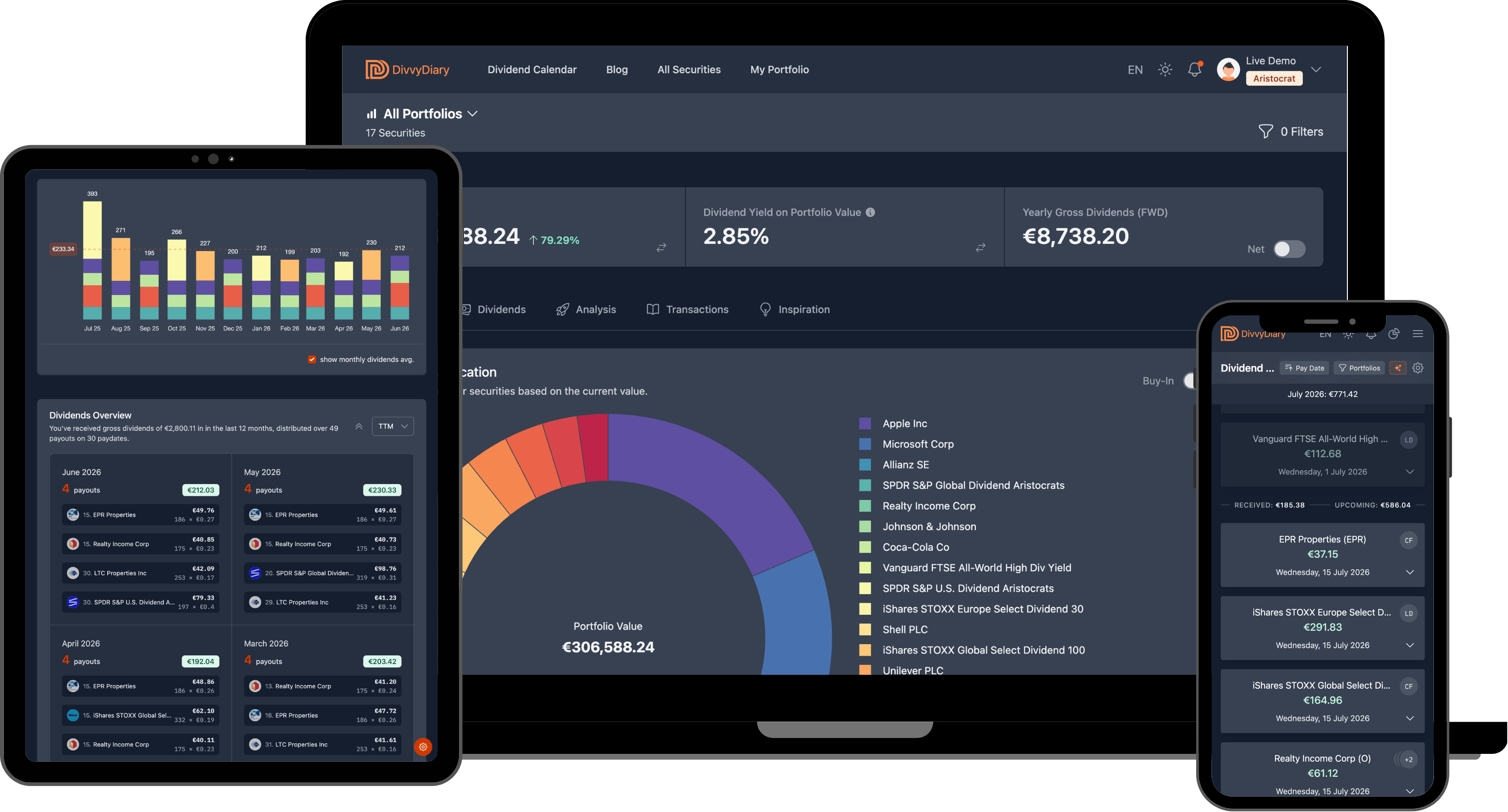 DivvyDiary Mockup